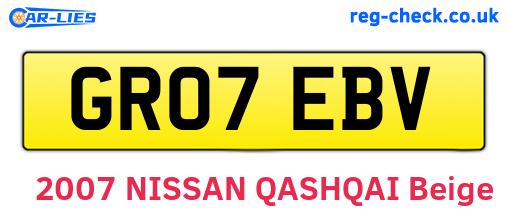 GR07EBV are the vehicle registration plates.