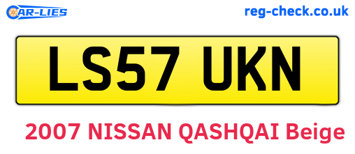 LS57UKN are the vehicle registration plates.