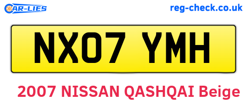 NX07YMH are the vehicle registration plates.