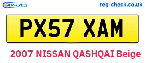 PX57XAM are the vehicle registration plates.