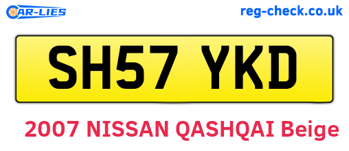 SH57YKD are the vehicle registration plates.