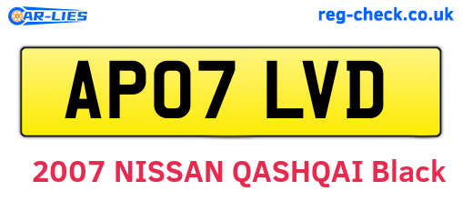 AP07LVD are the vehicle registration plates.