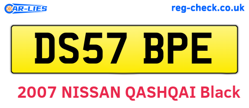 DS57BPE are the vehicle registration plates.