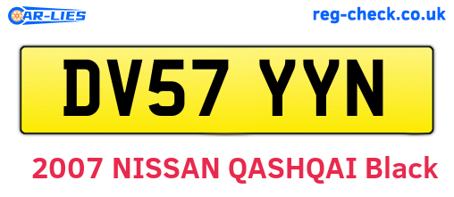 DV57YYN are the vehicle registration plates.