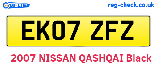 EK07ZFZ are the vehicle registration plates.