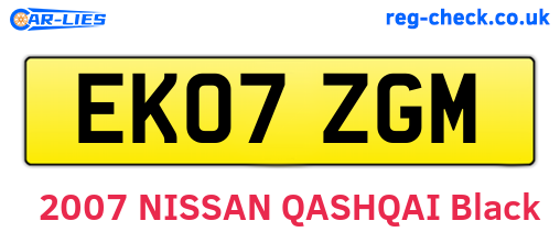EK07ZGM are the vehicle registration plates.
