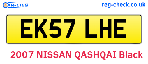EK57LHE are the vehicle registration plates.
