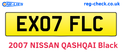 EX07FLC are the vehicle registration plates.