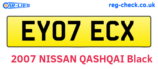 EY07ECX are the vehicle registration plates.