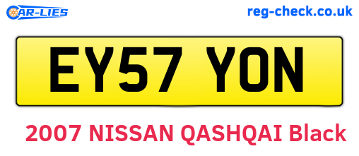 EY57YON are the vehicle registration plates.
