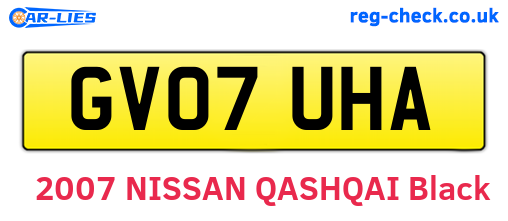 GV07UHA are the vehicle registration plates.