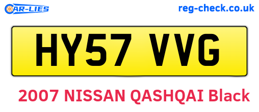 HY57VVG are the vehicle registration plates.