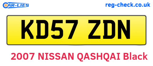 KD57ZDN are the vehicle registration plates.