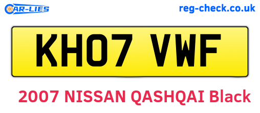 KH07VWF are the vehicle registration plates.