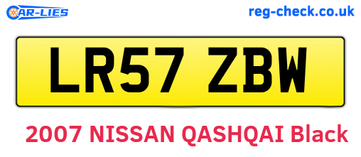 LR57ZBW are the vehicle registration plates.