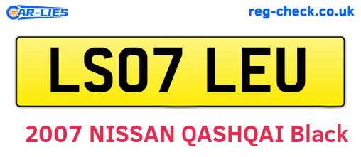 LS07LEU are the vehicle registration plates.
