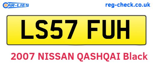 LS57FUH are the vehicle registration plates.
