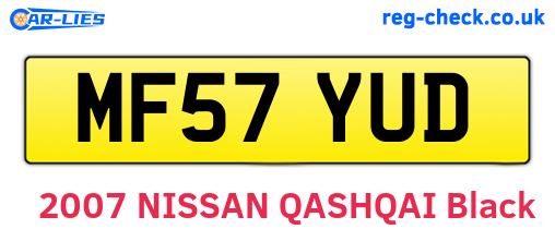 MF57YUD are the vehicle registration plates.