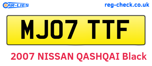 MJ07TTF are the vehicle registration plates.