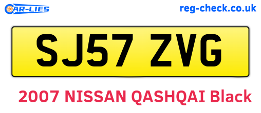 SJ57ZVG are the vehicle registration plates.