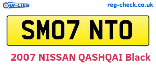 SM07NTO are the vehicle registration plates.