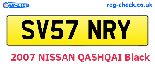 SV57NRY are the vehicle registration plates.