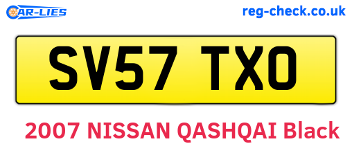 SV57TXO are the vehicle registration plates.