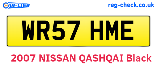 WR57HME are the vehicle registration plates.