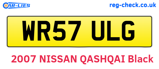 WR57ULG are the vehicle registration plates.