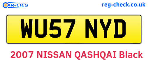 WU57NYD are the vehicle registration plates.
