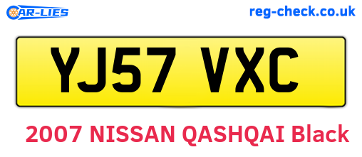 YJ57VXC are the vehicle registration plates.