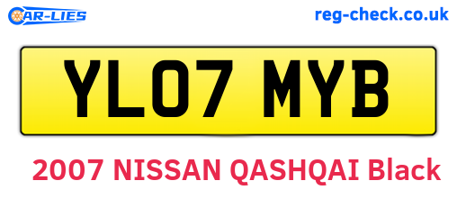 YL07MYB are the vehicle registration plates.