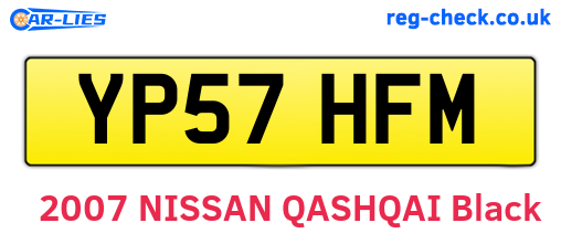 YP57HFM are the vehicle registration plates.
