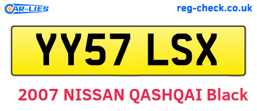 YY57LSX are the vehicle registration plates.
