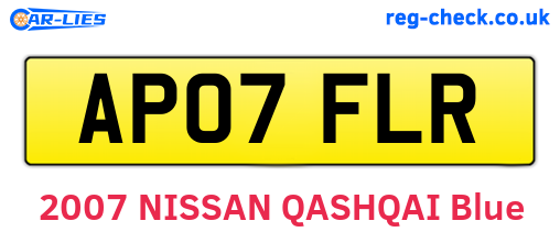 AP07FLR are the vehicle registration plates.