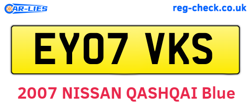 EY07VKS are the vehicle registration plates.
