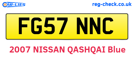FG57NNC are the vehicle registration plates.