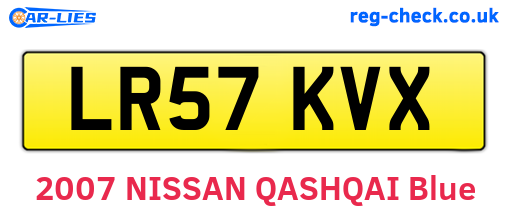 LR57KVX are the vehicle registration plates.