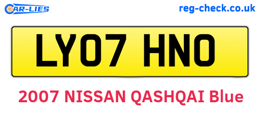 LY07HNO are the vehicle registration plates.