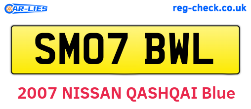 SM07BWL are the vehicle registration plates.