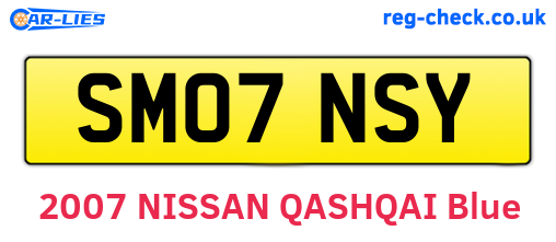 SM07NSY are the vehicle registration plates.