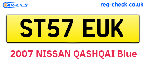 ST57EUK are the vehicle registration plates.