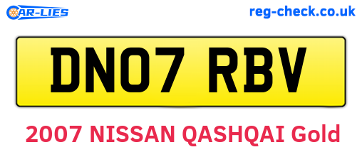 DN07RBV are the vehicle registration plates.