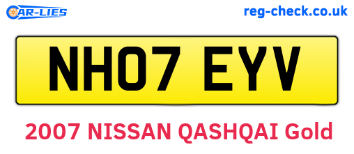 NH07EYV are the vehicle registration plates.