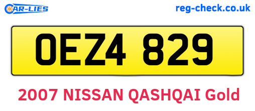 OEZ4829 are the vehicle registration plates.