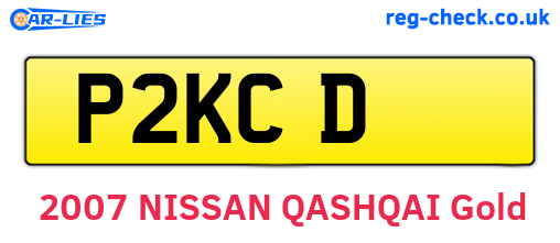 P2KCD are the vehicle registration plates.