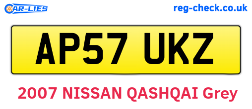 AP57UKZ are the vehicle registration plates.