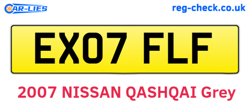 EX07FLF are the vehicle registration plates.