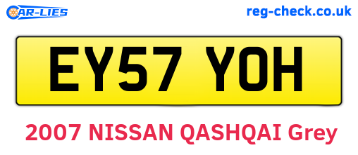 EY57YOH are the vehicle registration plates.
