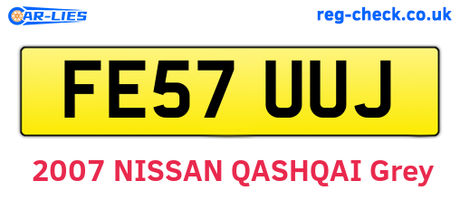 FE57UUJ are the vehicle registration plates.